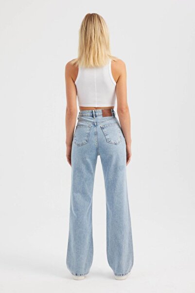 Hiccup Magas derekú, egyenes farmernadrág