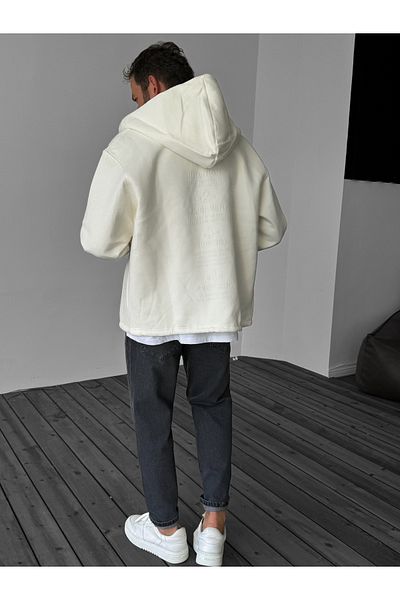 BYBASICMAN 4 قواعد بيضاء بسحاب وغطاء للرأس C-708