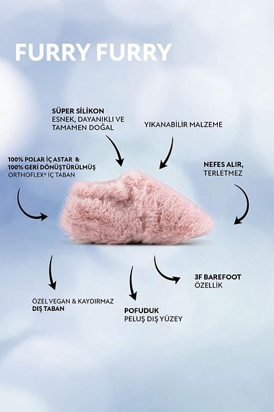 HOPFRÖG Furry Furry Pink Fur Barefoot Booties (Gift Set)