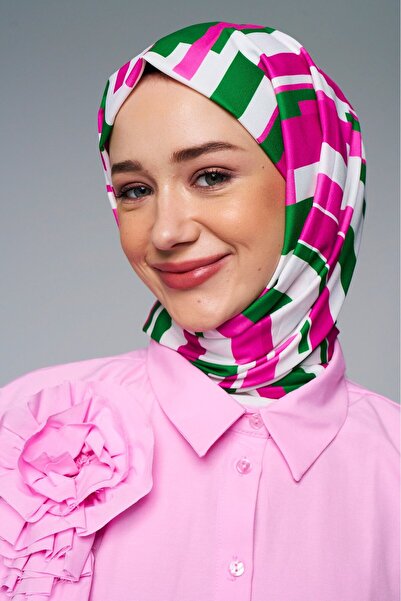 Modakaşmir Σάλι από μετάξι Μεδίνα με σχέδιο ρίγες