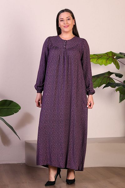 Ferace Large Size Summer Long Dress - Crispy Pattern