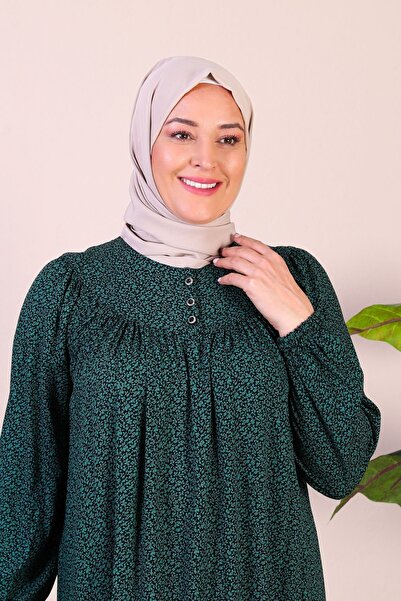 Ferace Μακριά μητρικά ρούχα μεγάλου μεγέθους Γυναικείο φόρεμα μουσουλμανικό πράσινο