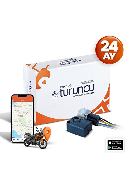 Turuncu MOTOSİKLET TAKİP SİSTEMİ (24 AYLIK) BUZZER DAHİL