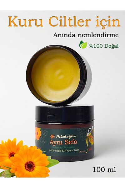Petekoğlu (100ml) Calendula Beeswax Olive Oil Repairing Moisturizing Daily Cream