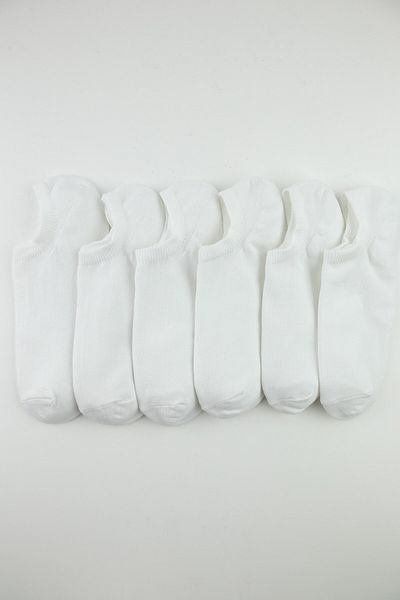 Bross Πακέτο με 6 ανδρικές κάλτσες Basic White Sneaker