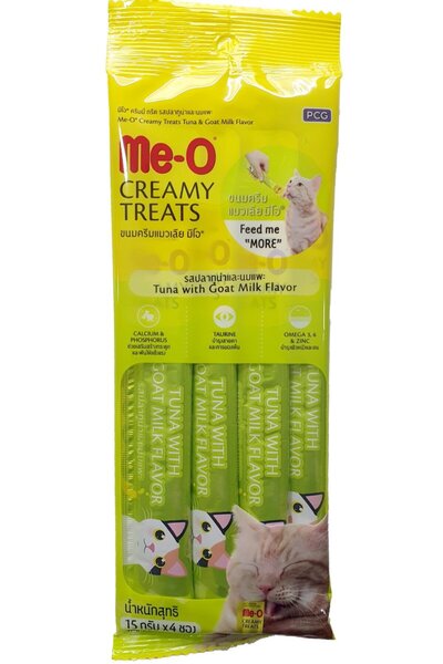 me-o CreamyTreats Ton Balığı Keçi Sütlü Jel Mama 15gr x 4