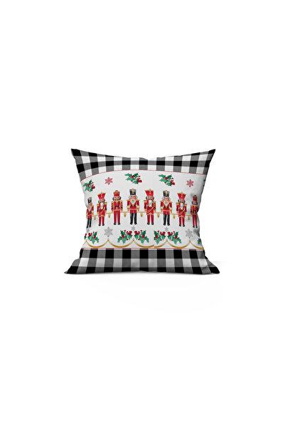 Evmila Față de pernă din catifea 43x43 cu model de soldat de plumb cu tema de...