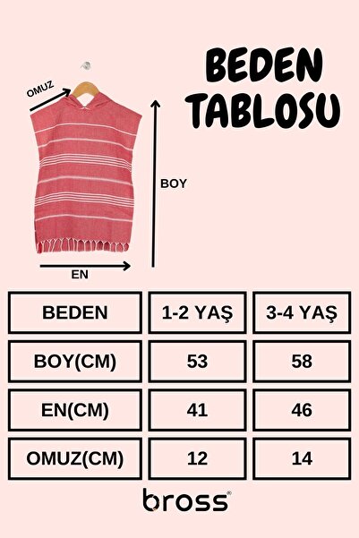 Bross Çocuk Mavi Panço %100 pamuk peştemal