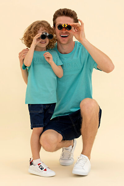 U.S. Polo Assn. تي شيرت برقبة دائرية باللون الأخضر النعناعي للأطفال 50263496 ...