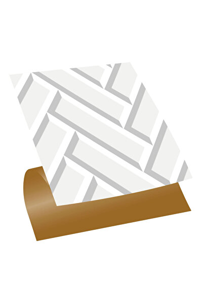 TİNK Kendinden Yapışkanlı Beyaz Büyük Balıksırtı Desenli Pvc Karo 30x30 Cm (4...
