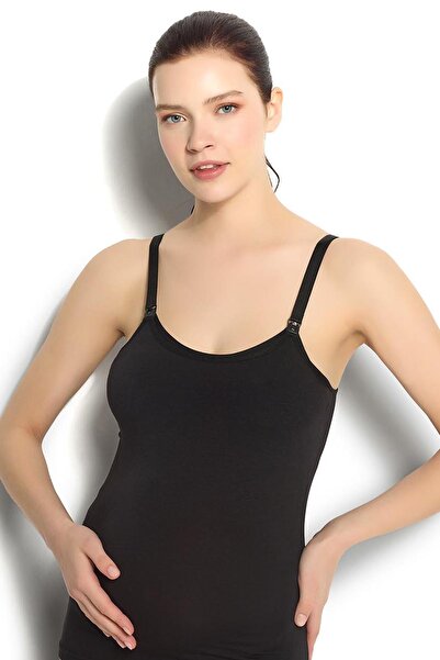 Jiber Black Strappy Breastfeeding Undershirt 653