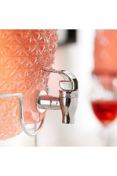 Home Box Aqua Glass Beverage Dispenser with Lid 10 L