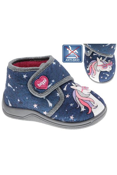 Beppi Girl's Non-Slip Sole Home Slippers