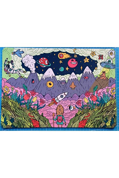 rakkun shop Cartoon Illustrator Printed Mouse Pad (28X40 cm)