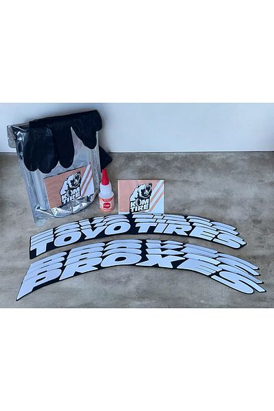 komauto 2.5 cm 8 Pieces Toyo Proxes Motor Bike and Automobile Rigging Sticker - Adhesive Tire Lettering
