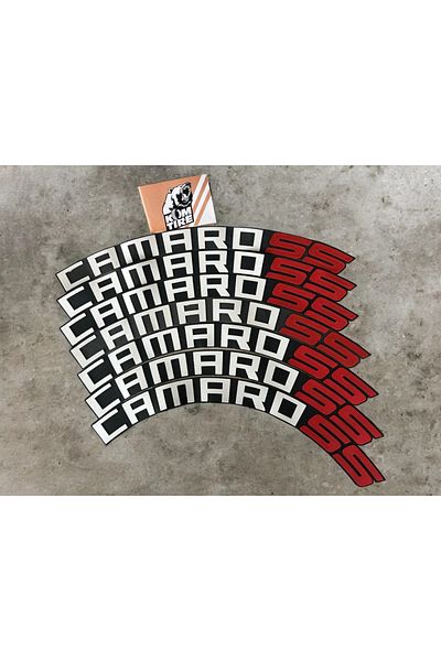 komauto Camaro Ss Motorcycle and Automobile Vehicle Tire Lettering 3.5 cm 8 Pieces Adhesive Rigging Sticker