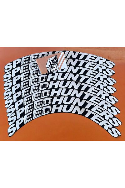komauto Speedhunters 2.5 cm 8 Pieces Adhesive Rigging Sticker - Motorcycle and Automobile Vehicle Tire Lettering