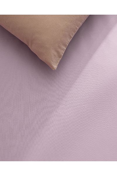 Madame Coco Manon King Size 100% Cotton Ranforce Non-Elastic Sheet - Light Plum