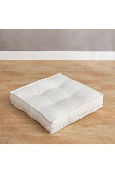 Home Box Atlanta Ezra Ribbed Floor Cushion 48x48x10 cm