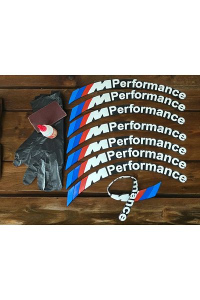 komauto M Performance 2.5 cm 8 Pieces Adhesive Rigging Sticker - Motorcycle and Automobile Vehicle Tire Lettering