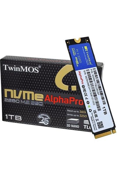 TwinMOS 1Tb M.2 Pcie Gen3 Nvme Ssd (3600-3250Mb-S) Nvme1Tb2280Ap Tlc 3Dnand Ssd