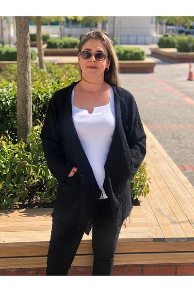 BAKTAGÖR Muslin Spring Slim Cardigan