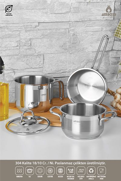 Amboss Luna Set 4 Piece Stainless Steel Pot Set
