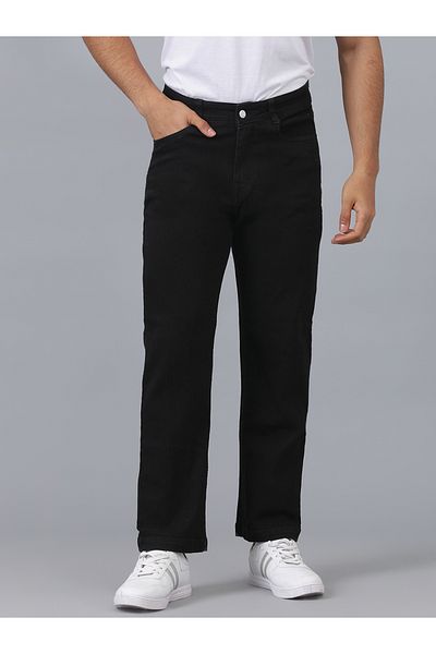 Kotty By Styli Straight Fit Mid Rise Solid Jeans