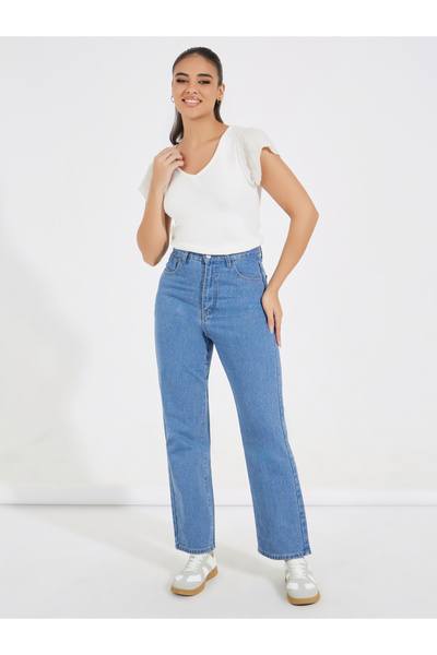 Styli Basic Straight Fit Ankle Length Jeans