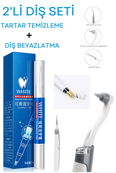 Uniquem Ağız ve Diş Bakım Seti Tartar Taş Temizleyici Sonic Pic ve Diş Beyazl...
