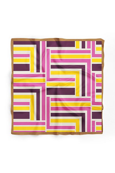 Modabutik Stripe Patterned Bandana / Scarf Dg9796_01 70X70