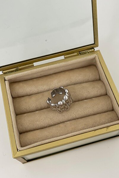 Jerie Gold ve Silver Pirinç Kaplama Asimetrik Akıntı Plaka Sıralı Geniş Ayarl...