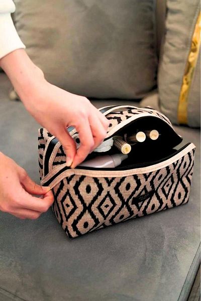 Flosoft Bohe Makeup Bag - Organizer and Travel Organizer 24x16x13 cm