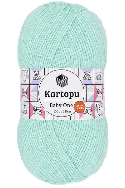 Kartopu 1 Piece Baby One Non-Pilling Hand Knitting Yarn Wool Light Green K507
