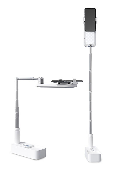 mimtec Ayarlanabilir Işıklı Telefon Tutucu Ve Tripod - Çok Fonksiyonlu Uzayabilen Işıklı Tripod