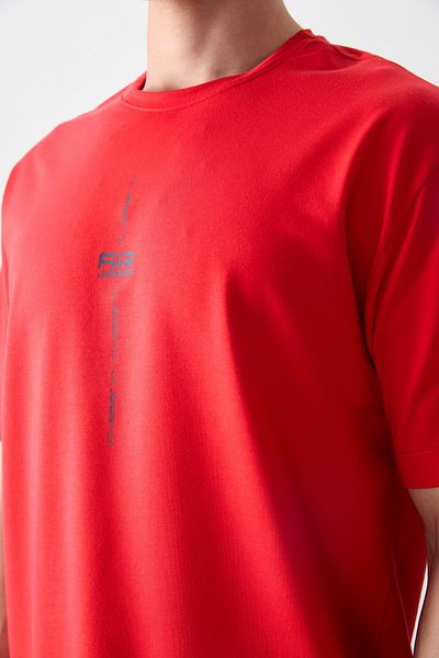AIR JONES Ανδρικό μπλουζάκι Fiesta Cotton Thick Soft Textured Oversize Fit Printed T-shirt - 88373