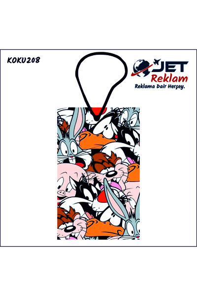 Jethızında Çizgi Film Karakterleri Tasarımlı Dekoratif Oto Araç Kokusu