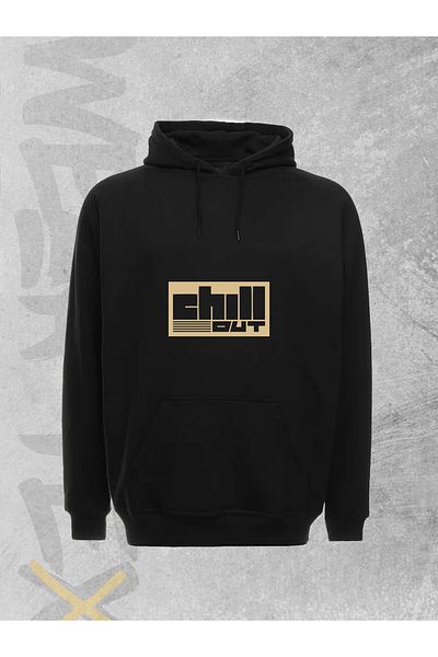 WEARTEX Unisex Chill Out Printed Hooded Sweatshirt