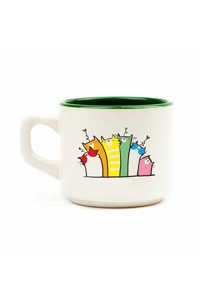 PALTO TASARIM 6 Confused Cat Cat White Venus Mug - Gift Ceramic Mug