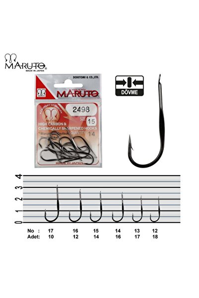 MARUTO 2498 Black Nıcel Yassı Igne 12 Ad N0: 16