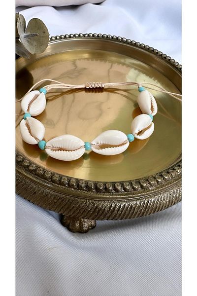 Jerie Adjustable Anklet with Shell Color Detail
