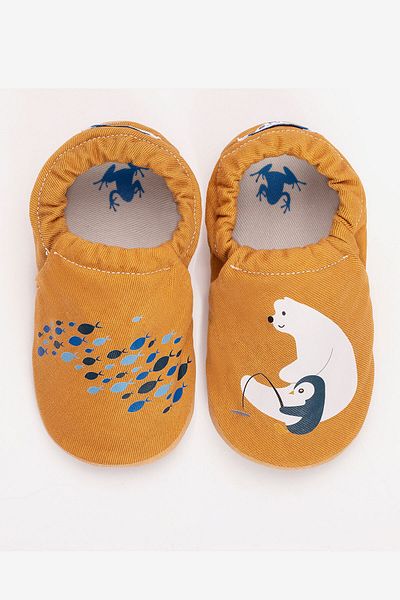 HOPFRÖG Mustard Colored Friendly Hyper Honey Barefoot Smart Booties