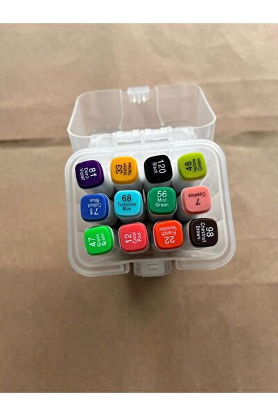 EyER Shoping مجموعة أقلام تحديد مزدوجة الجوانب مكونة من 12 قلم تحديد ميكا خاص...