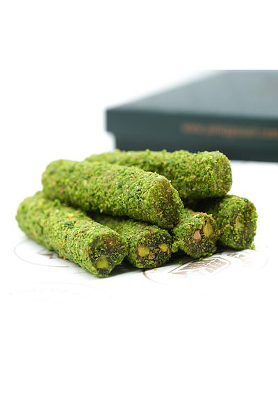 Antep Pazarı Turkish Delight - Pistachio Coated Wick Turkish Delight - 350 Gr
