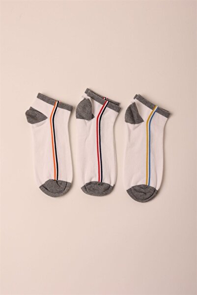 Katia&Bony Pachet de 3 șosete Way pentru bărbați, albi