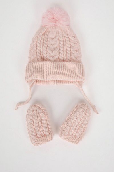 DeFacto Baby Girl Knitwear Beanie Gloves Set of 2 3128729