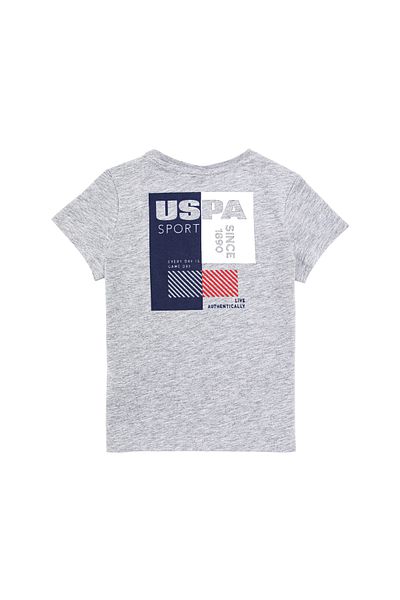 U.S. Polo Assn. Tricou pentru copii Gri Melange Crew Deck 50263263 -VR086