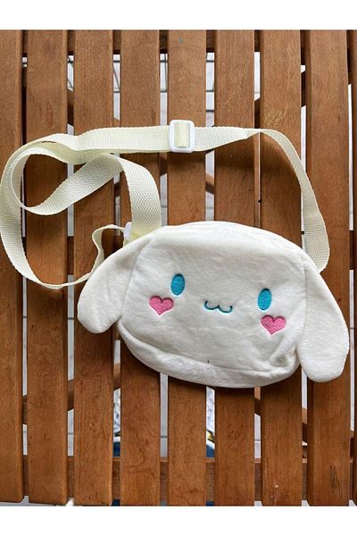 EyER Shoping Geantă supradimensionată de pluș Sanrio Kuromi cu curea reglabilă