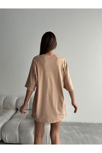 mydukkan.co Μπλουζάκι Fruit Embroidery Basic Mink