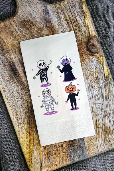 PEKSHOP 20-Piece Halloween Napkin - Halloween Theme Character Printed